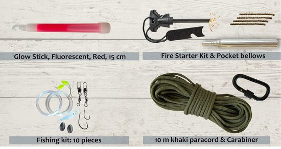 Noodpakket voor Thuis - Survivalsets- Overstroming - Compatibele Tas en Noodtent- First aid kit - Avontuur - Noodpakket Stroomuitval/Overstroming/Oorlog - Overlevingspakket - Rampenpakket - EHBO Set Noodpakket oorlog - Prepper pakket - Kit de survie