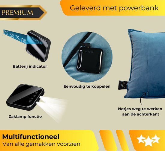 Warmtekussen - 65x45cm - Blauw