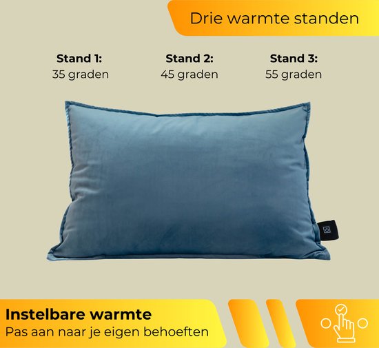 Warmtekussen - 65x45cm - Blauw