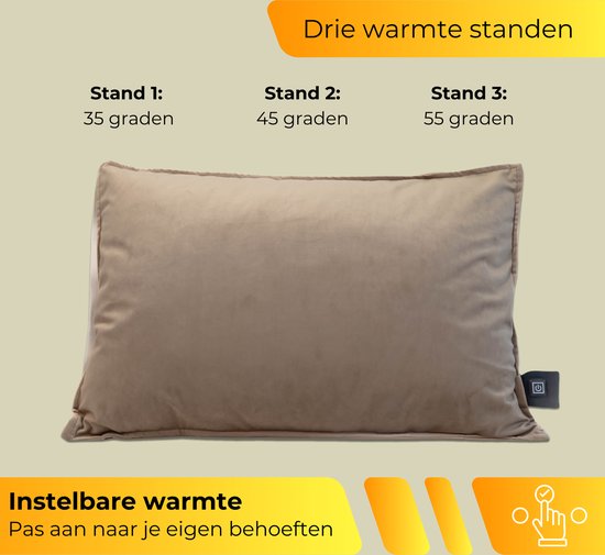 DreamGoods Warmtekussen Oplaadbaar - Duurzaam & Draadloos - 65x45cm - Infrarood Verwarming - Elektrisch Verwarmingskussen - Elektrische Warmte kussen
