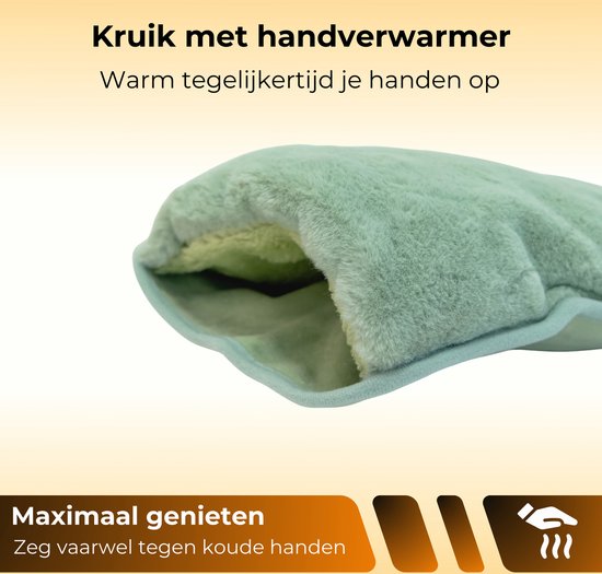 Elektrische Kruik - met Handwarmer - Oplaadbare Kruik met Hoes - Warmwaterkruik - Met Handverwarmer - Handenverwarmer - Warmtekussen - Oplaadbaar - Electrische en Oplaadbare Kruik - Baby, Kinderen & Volwassenen