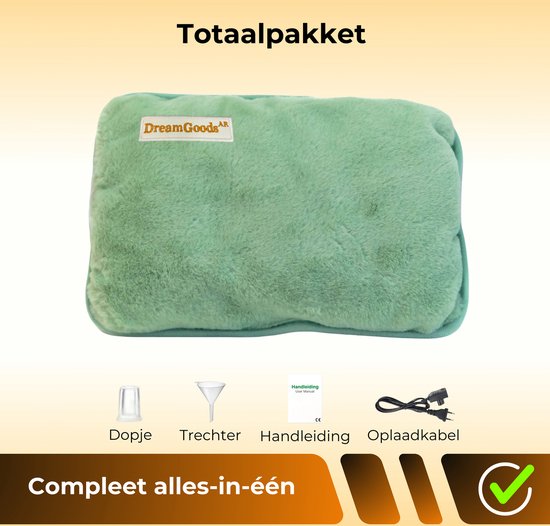 Elektrische Kruik - met Handwarmer - Oplaadbare Kruik met Hoes - Warmwaterkruik - Met Handverwarmer - Handenverwarmer - Warmtekussen - Oplaadbaar - Electrische en Oplaadbare Kruik - Baby, Kinderen & Volwassenen