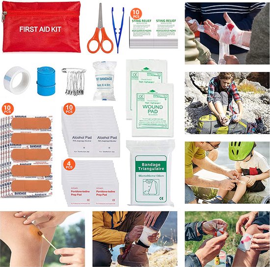 Noodpakket voor Thuis - Survivalsets- Overstroming - Compatibele Tas en Noodtent- First aid kit - Avontuur - Noodpakket Stroomuitval/Overstroming/Oorlog - Overlevingspakket - Rampenpakket - EHBO Set Noodpakket oorlog - Prepper pakket - Kit de survie