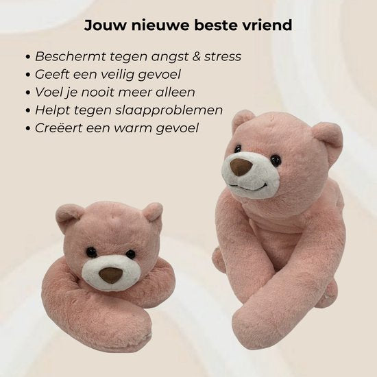 Verzwaarde pluche knuffel – Roze beer