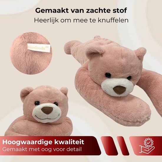 Verzwaarde pluche knuffel – Roze beer