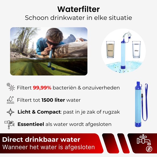 DreamGoods Compleet Noodpakket 3 Personen - Overlevingspakket Oorlog - 10.000mAh Noodradio - Denk Vooruit - 72+ uur Survival Kit bij Rampen - Noodpakket voor Thuis - Rampenrugzak
