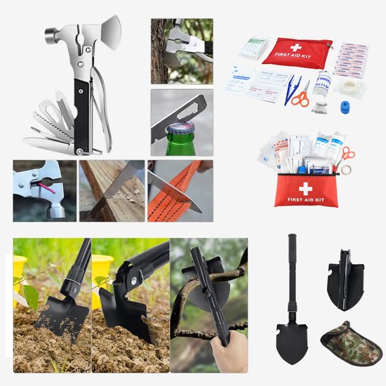 DreamGoods Compleet Noodpakket voor Thuis - Overlevingspakket Oorlog - 20.000mAh Noodradio - Denk Vooruit - 72+ uur Survival Kit - Bij Rampen - Rampenrugzak
