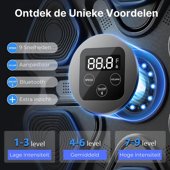 DreamGoods Boxing Machine - 9 Trainingslevels - Boksmachine met Muziek - Bokszak - Boksbal - Music Boxing Machine - Boks Apparaat - Digitale Boxing Machine - voor Kinderen & Volwassenen - Zwart