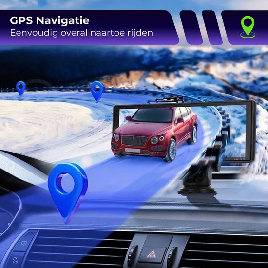 DreamGoods Carplay Scherm - 10.26Inch - Apple & Android - Draadloos - Navigatiesysteem Auto - Touchscreen - Universeel - Apple Carplay - Android Auto - Multimedia Autoradio