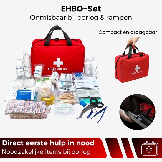DreamGoods Compleet Noodpakket 2 Personen - Overlevingspakket Oorlog - 10.000mAh Noodradio - Denk Vooruit - 72+ uur Survival Kit - Noodpakket voor Thuis