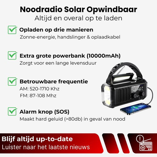 DreamGoods Compleet Noodpakket 2 Personen - 72+ uur Overlevingspakket - 10.000mAh Noodradio - Noodpakket voor Thuis - Survival Kit bij Rampen en Oorlog - Denk Vooruit - Rampenrugzak