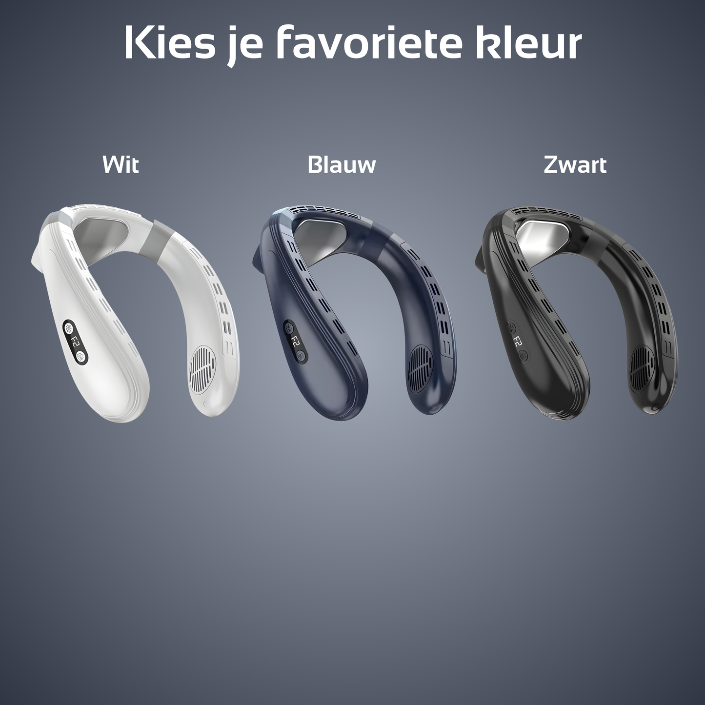 Nekventilator met Koeling & Temperatuurregeling - Blauw