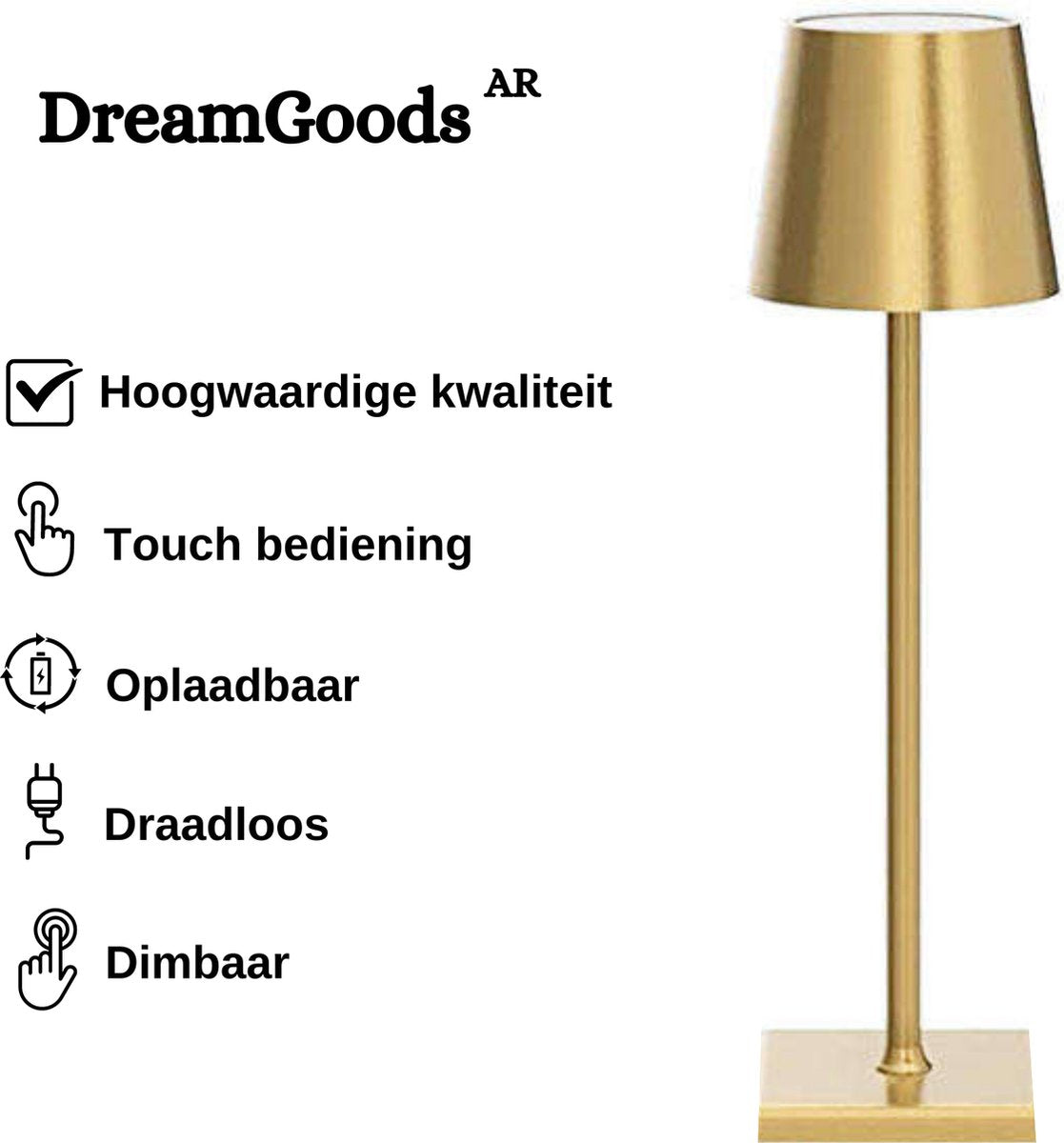 DreamGoods Oplaadbare Tafellamp