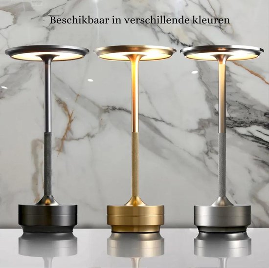 Oplaadbare Tafellamp - Zwart