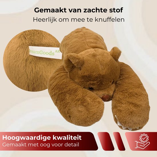Verzwaarde pluche knuffel – Bruine beer