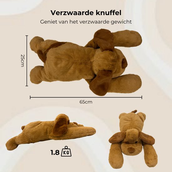 Verzwaarde pluche knuffel – Hond