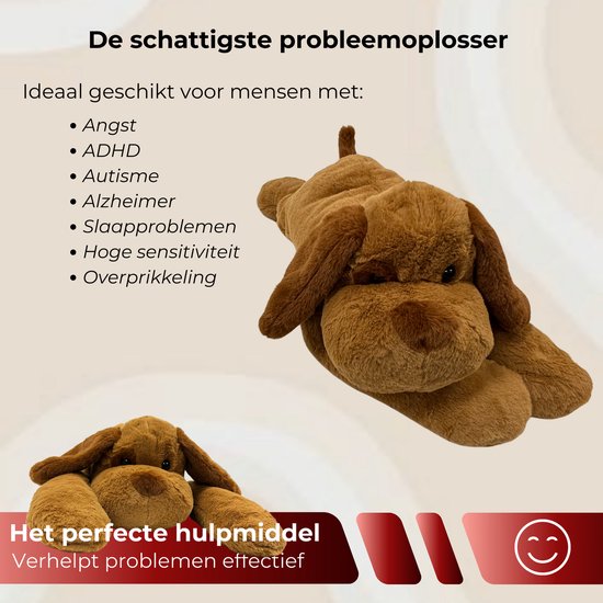 Verzwaarde pluche knuffel – Hond