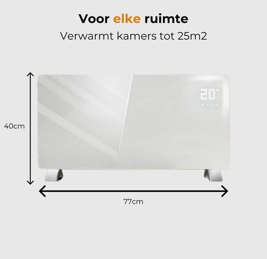 Elektrische kachel – 1000 W / 2000 W – zwart
