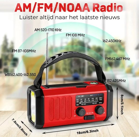 DreamGoods 10.000mAh Noodradio & Solar Powerbank