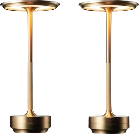 2x Oplaadbare Tafellamp - Goud