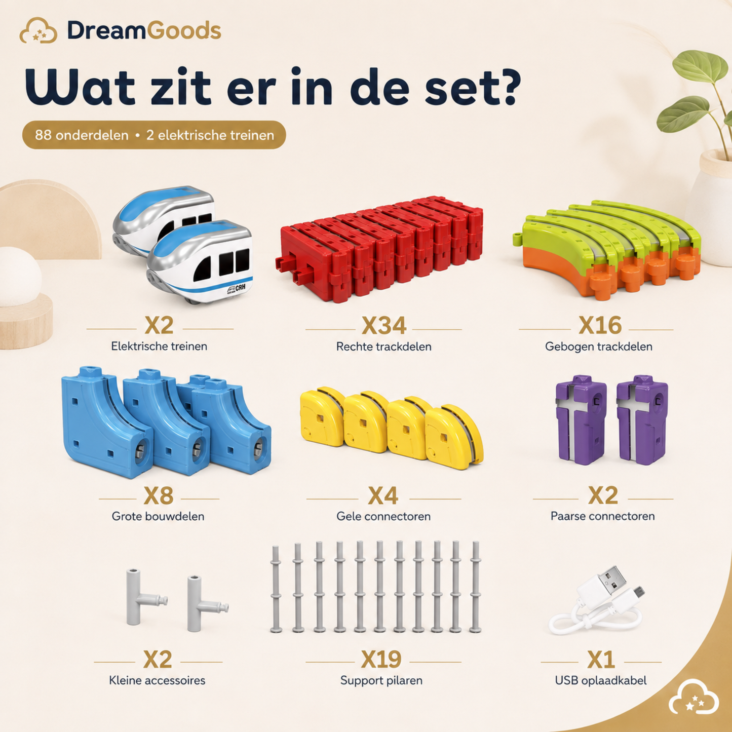 Cube Track - Elektrische Treinbaan - 88-Delig