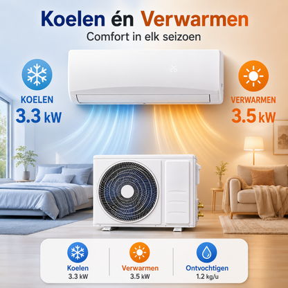 Split Airco - Inverter Airconditioner - 12.000 BTU