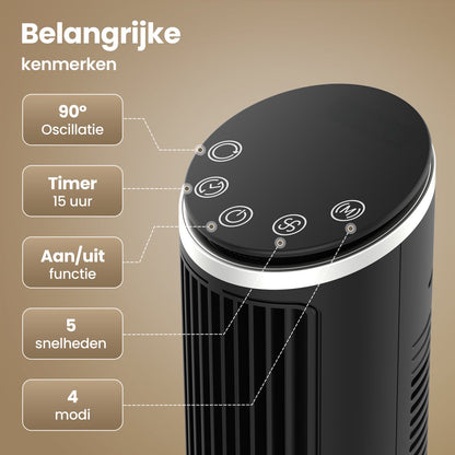 Torenventilator - 5 Standen & 3 Snelheden