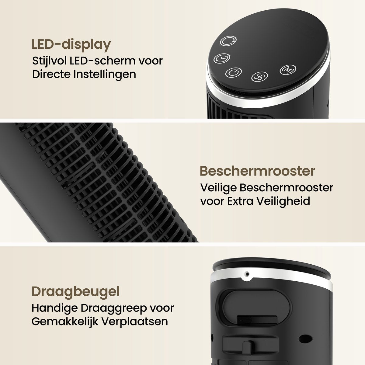 Torenventilator - 5 Standen & 3 Snelheden
