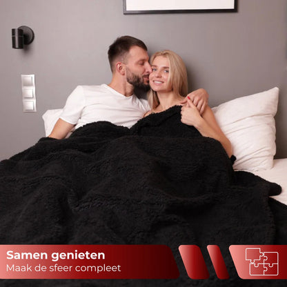 Love Blanket - Waterdicht Deken - 145x100cm - Zwart