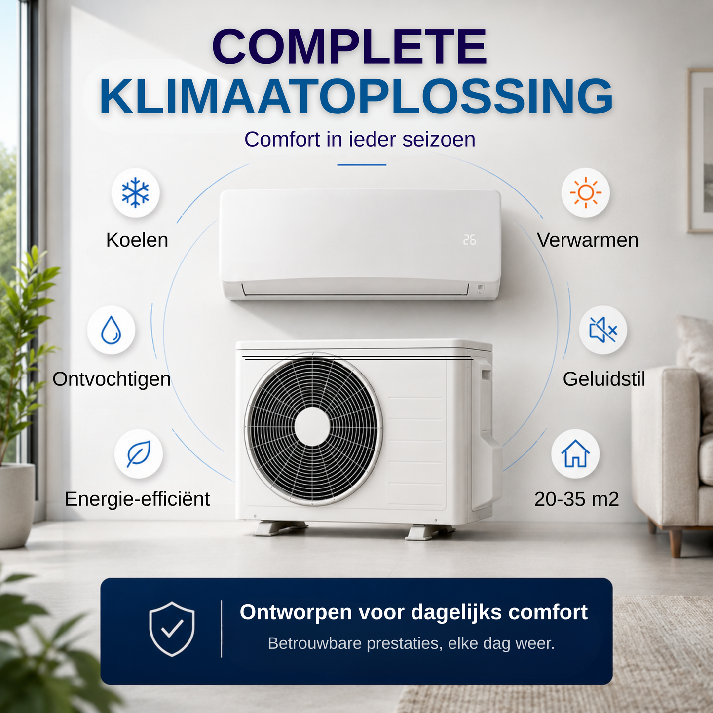 Split Airco - Inverter Airconditioner - 12.000 BTU