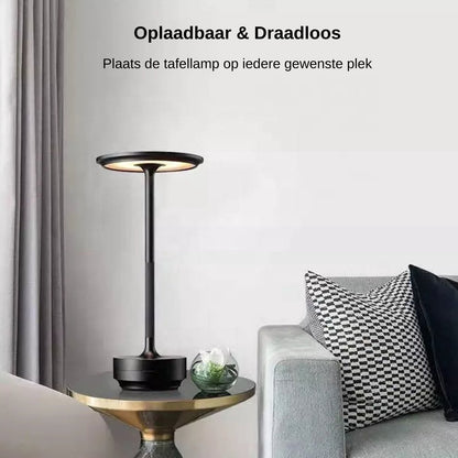 2x Oplaadbare Tafellamp - Zwart