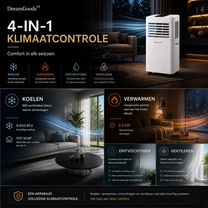 DreamGoods Mobiele Airco - 9000 BTU