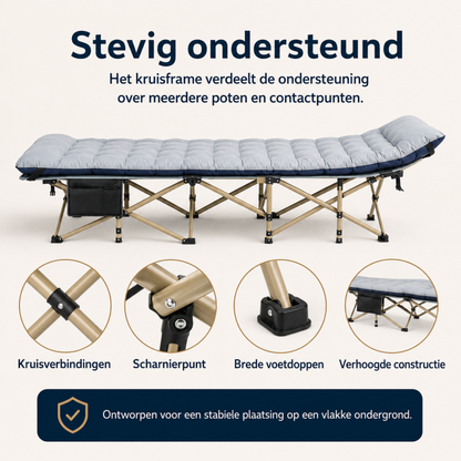 Veldbed met Matras - Opvouwbaar Campingbed