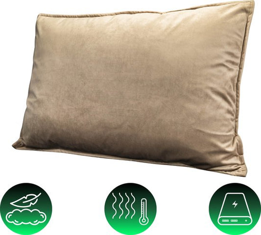 DreamGoods Warmtekussen Oplaadbaar - Duurzaam & Draadloos - 65x45cm - Infrarood Verwarming - Elektrisch Verwarmingskussen - Elektrische Warmte kussen