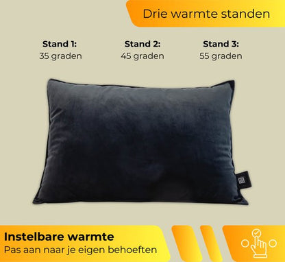 Warmtekussen - 65x45cm - Zwart