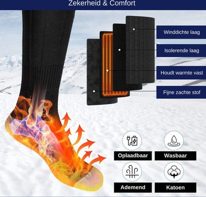 Elektrisch verwarmde sokken – 3 warmtestanden