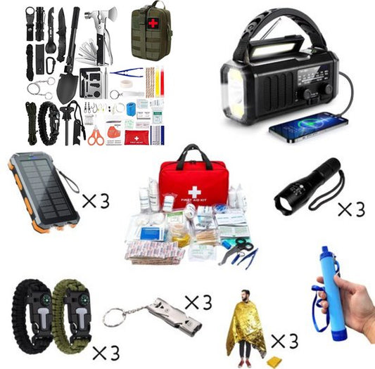 DreamGoods Compleet Noodpakket 2 Personen - 72+ uur Overlevingspakket - 10.000mAh Noodradio - Noodpakket voor Thuis - Survival Kit bij Rampen en Oorlog - Denk Vooruit - Rampenrugzak