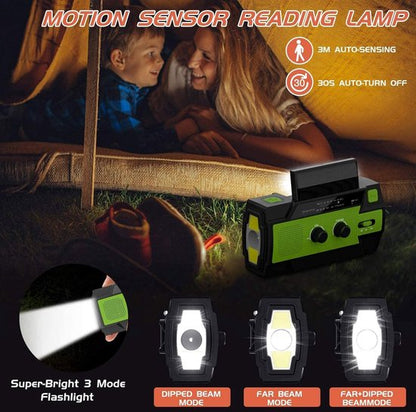 Noodradio - Solar Opwindbaar 4.000mAh - MODEL 2024 - Solar powerbank Zonneenergie - Survival Noodpakket - Zaklamp Oplaadbaar - Noodpakket – Noodrantsoen