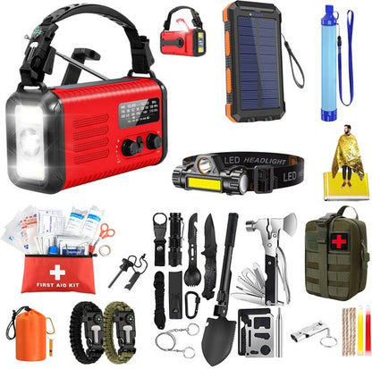 DreamGoods Compleet Noodpakket voor Thuis - Overlevingspakket Oorlog - 20.000mAh Noodradio - Denk Vooruit - 72+ uur Survival Kit - Bij Rampen - Rampenrugzak ·