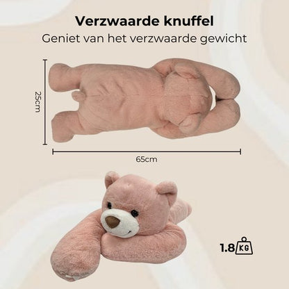 Verzwaarde pluche knuffel – Roze beer