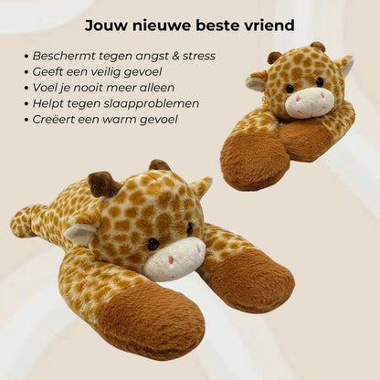 DreamGoods Verzwaringsknuffel Giraffe - 1.8kg - 65cm - Verzwaarde Knuffel - Weighted Stuffed Animal - Anxiety Knuffel - Sensorisch Speelgoed - Zware Knuffel