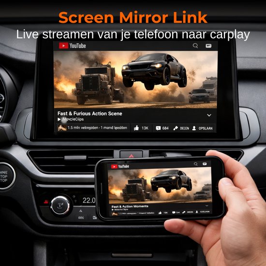DreamGoods 4-in-1 Carplay Dongle - Screen Mirror Link - Draadloos CarPlay & Android Auto - CarPlay Adapter