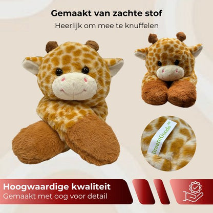 DreamGoods Verzwaringsknuffel Giraffe - 1.8kg - 65cm - Verzwaarde Knuffel - Weighted Stuffed Animal - Anxiety Knuffel - Sensorisch Speelgoed - Zware Knuffel