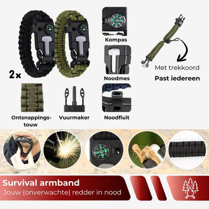 Compleet Noodpakket - Overlevingspakket - Noodpakket voor Thuis - Oorlog - Survival Kit - Rampenrugzak - Bij Rampen - Denk vooruit