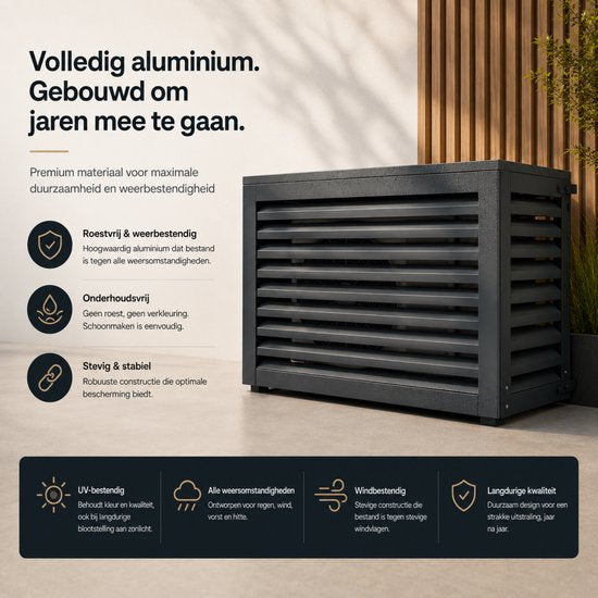 Airco Omkasting Buitenunit - 100 x 70 x 50 - Antraciet
