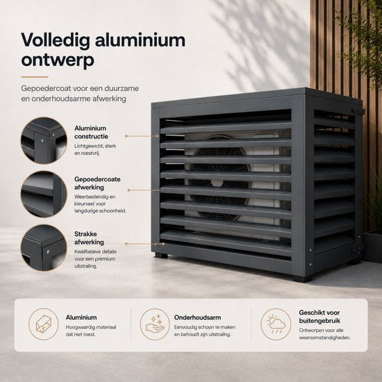 Airco Omkasting Buitenunit - 100 x 70 x 50 - Antraciet