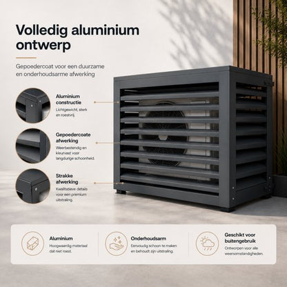 Airco Omkasting Buitenunit - 100 x 70 x 50 - Antraciet