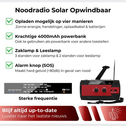 DreamGoods PRO - Noodpakket voor Thuis - Overleven bij Oorlog, Stroomuitval & Rampen - 4.000mAh Noodradio Compleet Overlevingspakket - Denk Vooruit - 72+ uur Survival Kit