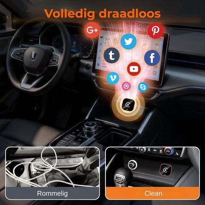 DreamGoods 4-in-1 Carplay Dongle - Screen Mirror Link - Draadloos CarPlay & Android Auto - CarPlay Adapter