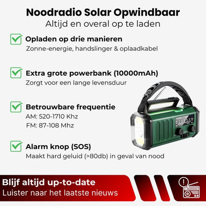 DreamGoods Compleet Noodpakket voor Thuis - Overlevingspakket Oorlog - 10.000mAh Noodradio - Denk Vooruit - 72+ uur Survival Kit - Bij Rampen - Rampenrugzak
